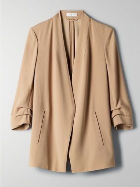 Aritzia Open-Front Taupe Blazer Jacket size 0